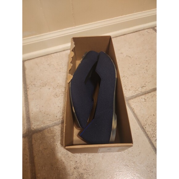 Rothy's "The Point" Flats in Deep Navy Blue w/ Camo Soles Size 10.5 - Picture 11 of 11